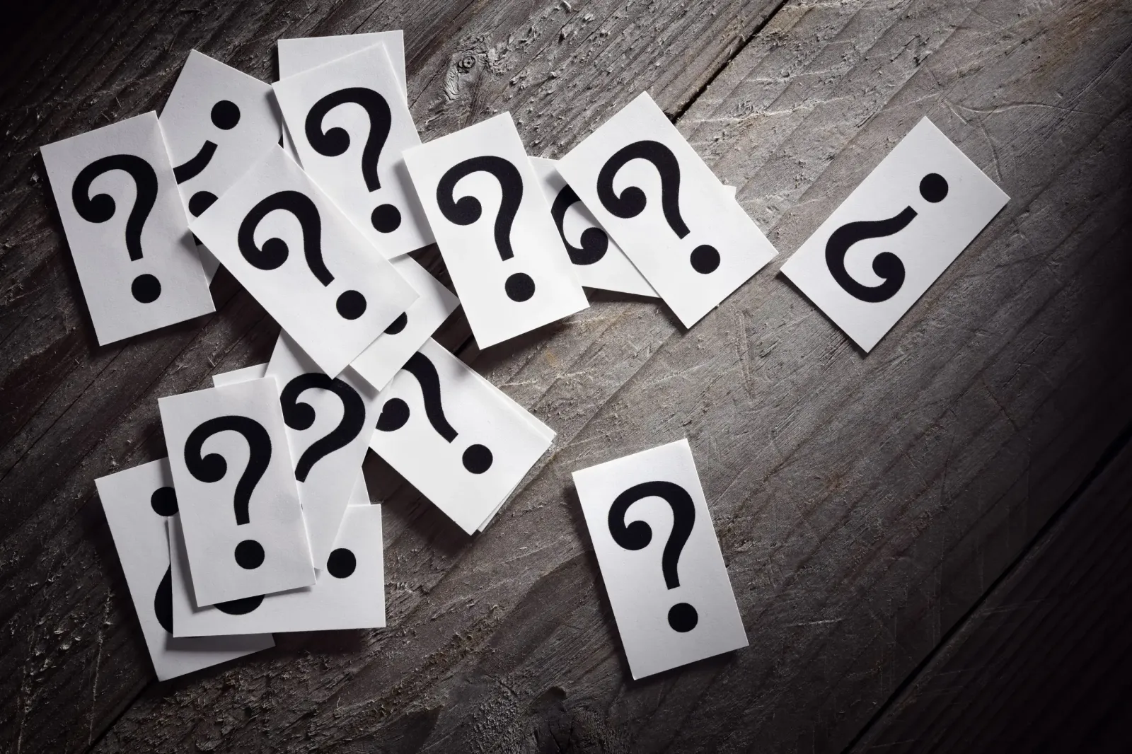 A question mark, symbol of questions