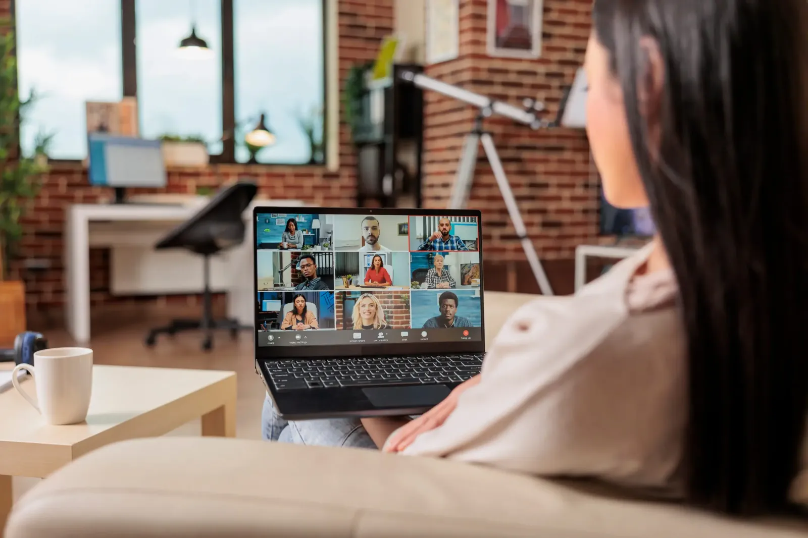Person working remotely at their computer