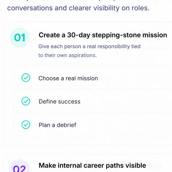 Action plan in Amélio: the manager's concrete next steps, one by one